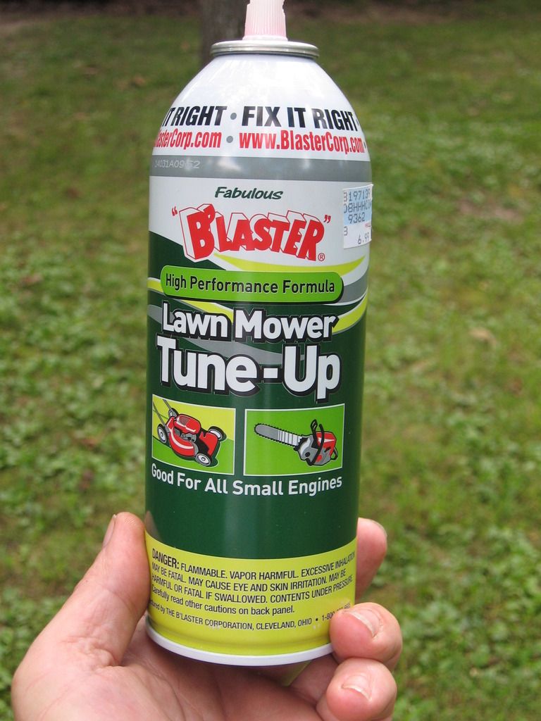 Decarb aid PB Blaster Lawn Mower Tune Up.